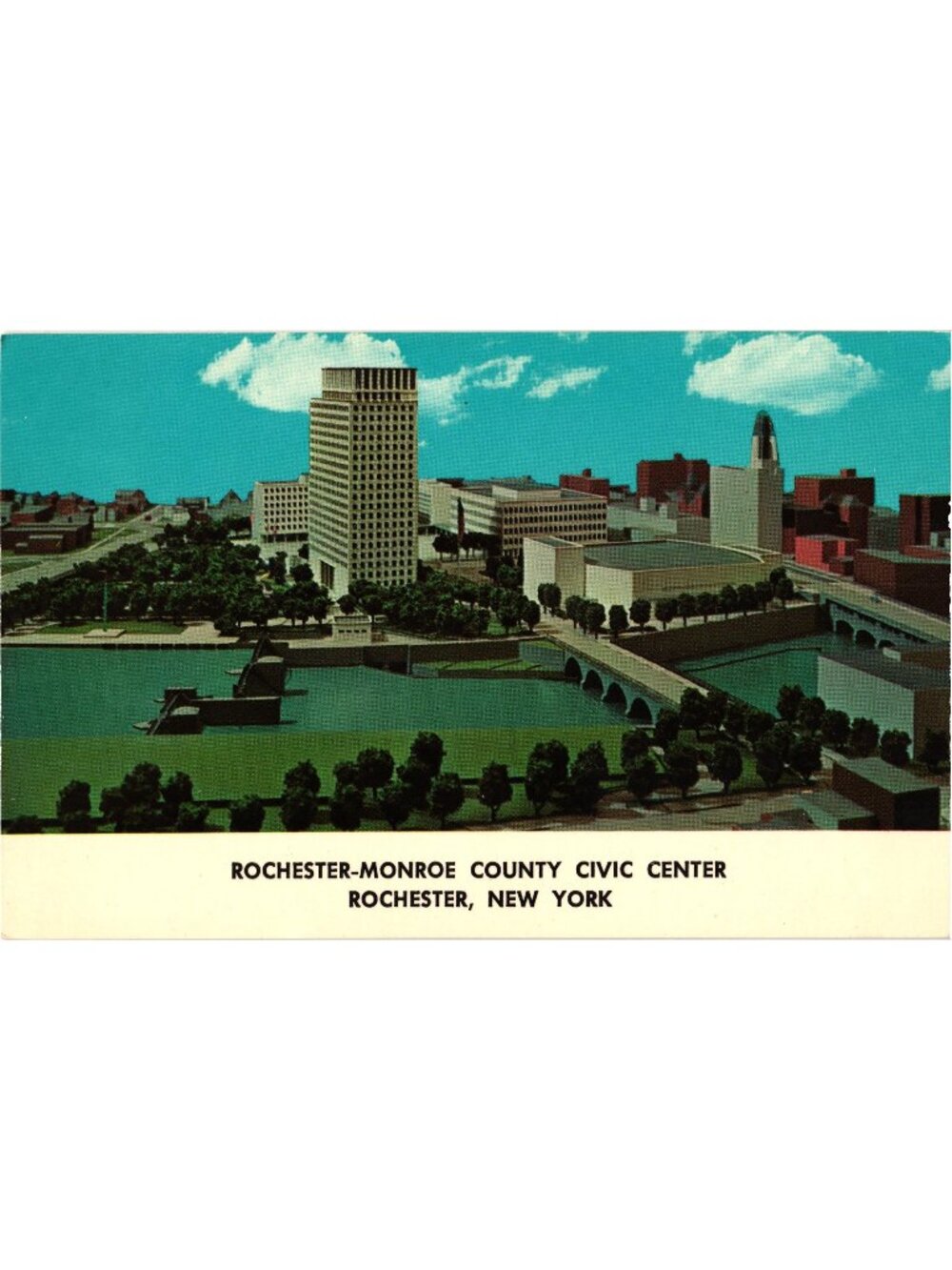 Rochester Monroe County Civic Center New York 1968 Dexter Press Postcard